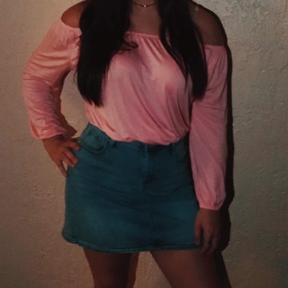 Pink Off Shoulder Top - Picture 1 of 9